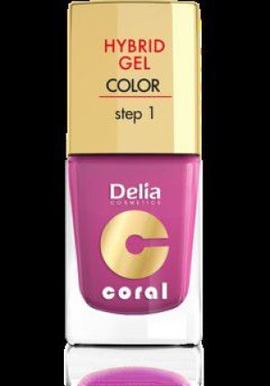 Delia Cosmetics Coral Hybrid Gel Emalia do paznokci nr 21 fuksja 11ml 1