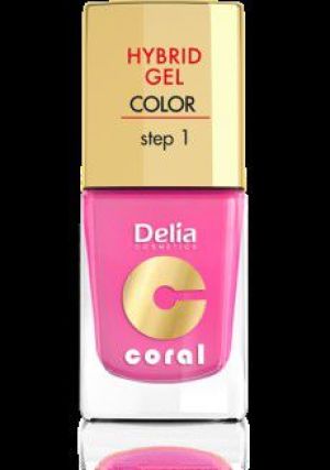 Delia Cosmetics Coral Hybrid Gel Emalia do paznokci nr 22 landrynkowy róż 11ml 1