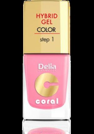 Delia Cosmetics Coral Hybrid Gel Emalia do paznokci nr 24 jasny róż 11ml 1