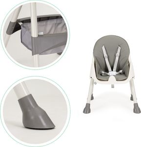 Ecotoys Krzesełko do karmienia 2w1, pasy 5 punktowe (1782) 8