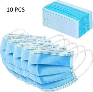 Maseczka ochronna antywirusowa maska na twarz z gumką CERTYFIKAT CE niebieska - 10 szt 5