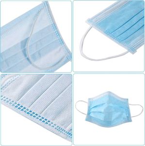 Maseczka ochronna antywirusowa maska na twarz z gumką CERTYFIKAT CE niebieska - 10 szt 8