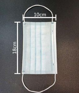 Maseczka ochronna antywirusowa maska na twarz z gumką CERTYFIKAT CE niebieska - 10 szt 9