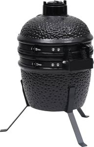vidaXL Grill ogrodowy węglowy z wędzarnią ruszt 26.5 cm czarny 8