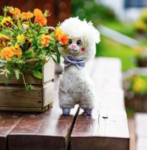 InnoGio INNOGIO MASKOTKA ALPAKA SZARA 30 cm 3