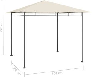 vidaXL Altana, 3x3x2,7 m, kolor taupe, 180 g/m 4