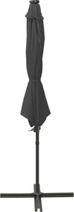 vidaXL Wiszący parasol z lampkami LED i słupkiem, antracytowy, 300 cm 3