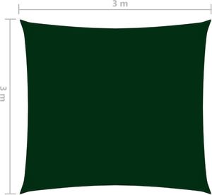vidaXL Kwadratowy żagiel ogrodowy, tkanina Oxford, 3x3 m, zielony 6
