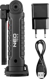 Neo Lampa warsztatowa (Lampa warsztatowa akumulatorowa 200 lm COB + latarka) 4