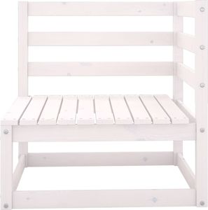 vidaXL Ogrodowa sofa narożna, biała, lite drewno sosnowe 2