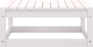 vidaXL Stołek ogrodowy, 70x70x30 cm, biały, lite drewno sosnowe 2