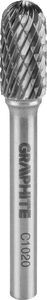 Graphite Frez do metalu (Frez do metalu HM, typ C (walcowy zaokrąglony), 10 x 20 mm, trzpień 6 x 45 mm) 1