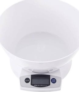 Waga kuchenna Orion Waga kuchenna BIAŁA elektroniczna 5kg z miską 2,5L 2