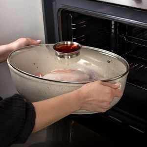 NAVA Brytfanka brytfanna granitowa TERRESTRIAL gęsiarka do pieczenia mięsa 38 cm 8L 7