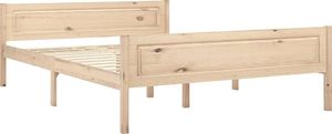 vidaXL Rama łóżka z litego drewna sosnowego, 160 x 200 cm 2