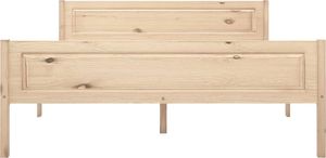 vidaXL Rama łóżka z litego drewna sosnowego, 160 x 200 cm 4