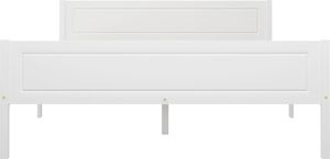 vidaXL Rama łóżka z litego drewna sosnowego, biała, 140 x 200 cm 4