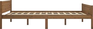 vidaXL Rama łóżka z litego drewna sosnowego, miodowy brąz, 120x200 cm 3