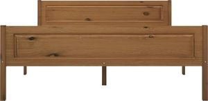 vidaXL Rama łóżka z litego drewna sosnowego, miodowy brąz, 120x200 cm 4