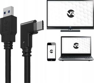 Vortex Virtual Reality Kabel 5m USB-A do Oculus Link Quest 2 + Taśma + Element mocujący 5