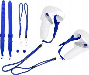 Vortex Virtual Reality Uchwyty z silikonu do kontrolerów Oculus Quest 2 niebieski 3