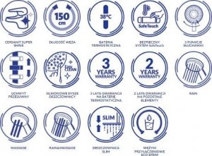 Zestaw prysznicowy Cersanit City chrom (S951-340) 3