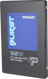 Patriot Dysk Twardy SSD PATRIOT 960GB SATA 3.0 Write speed 540 MBytes/sec Read speed 560 MBytes/sec 2,5" MTBF 2000000 hours PBU960GS25D 1