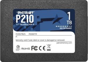 Patriot Dysk Twardy SSD PATRIOT P210 1TB SATA 3.0 Write speed 430 MBytes/sec Read speed 520 MBytes/sec 2,5" P210S1TB25 1