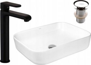 Bateria umywalkowa Invena INVENA SIROS BATERIA WYSOKA UMYWALKOWA CZARNA 3