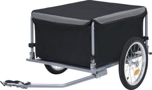 vidaXL Transportowa przyczepa rowerowa, czarno-szara, 65 kg 1