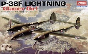 Academy Model do sklejania P-38F Lighting Glacier Girl 1/48 1