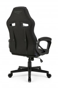 Fotel SENSE7 Knight materiałowy czarno-niebieski 3