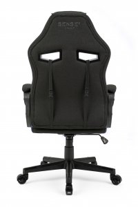 Fotel SENSE7 Knight materiałowy czarno-niebieski 4