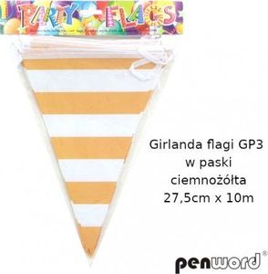 Penword GIRLANDA FLAGI GP3 W PASKI CIEMNOŻÓŁTA 27, 5cmx10m Penword 1