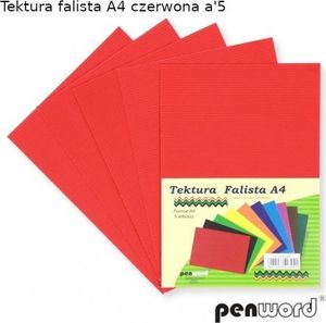 Penword Tektura falista PENWORD A4 5ark. - czerwona Penword 1