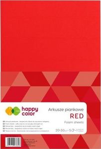 Happy Color Arkusze piankowe A4, 5 ark, czerwony, Happy Color Happy Color 1
