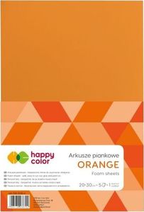 Happy Color Arkusze piankowe A4, 5 ark, pomarańczowy, Happy Color Happy Color 1