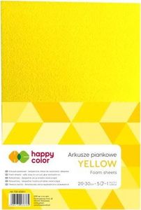 Happy Color Arkusze piankowe A4, 5 ark, żółty, Happy Color Happy Color 1