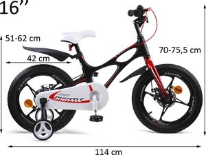 Royalbaby Rower Space Shuttle 16" Czarny (RB16-22) 2