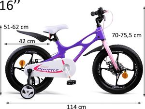 Royalbaby Rower Space Shuttle 16" Fioletowy (RB16-22) 2