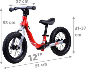 Rowerek biegowy Royalbaby Rower biegowy rama aluminiowa 12cal czerwony (RO0130) 4