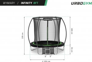 Trampolina ogrodowa Urbogym Infinity z siatką wewnętrzną 8.5 FT 252 cm 4