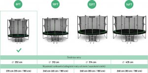 Trampolina ogrodowa Urbogym Jumper z siatką wewnętrzną 8.5 FT 252 cm 6