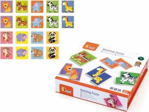 Viga Toys VIGA Drewniana Układanka Puzzle Dzikie Zwierzęta 1