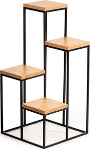 HowHomely Kwietnik stojący KASKADA 70 cm Dąb Lancelot LOFT 2