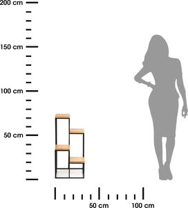 HowHomely Kwietnik stojący KASKADA 70 cm Dąb Lancelot LOFT 3