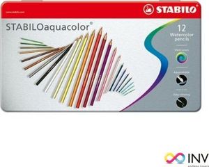 Stabilo Kredki STABILO Aquacolor 12szt. pudełko metalowe Stabilo 1