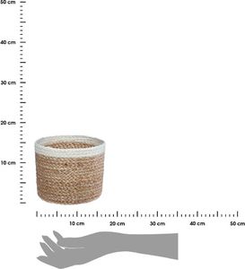 H&S Decoration Komplet 3 białych koszy jutowych 2