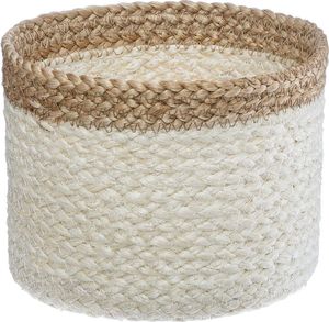 H&S Decoration Komplet 3 białych koszy jutowych 4