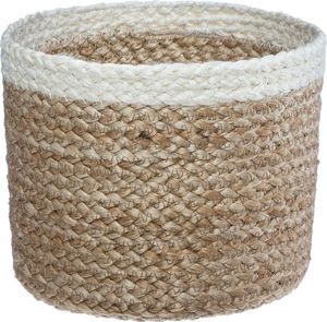 H&S Decoration Komplet 3 białych koszy jutowych 5